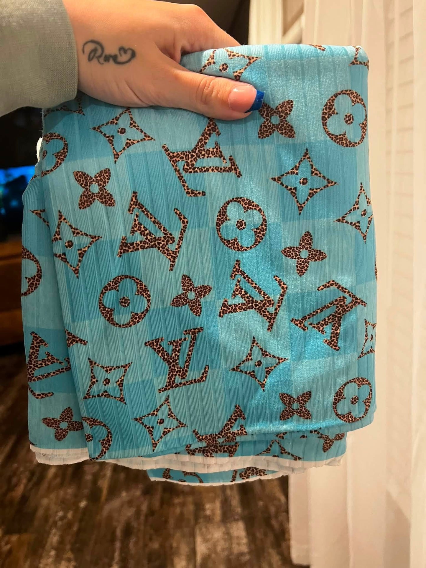 Blue Checkered LV